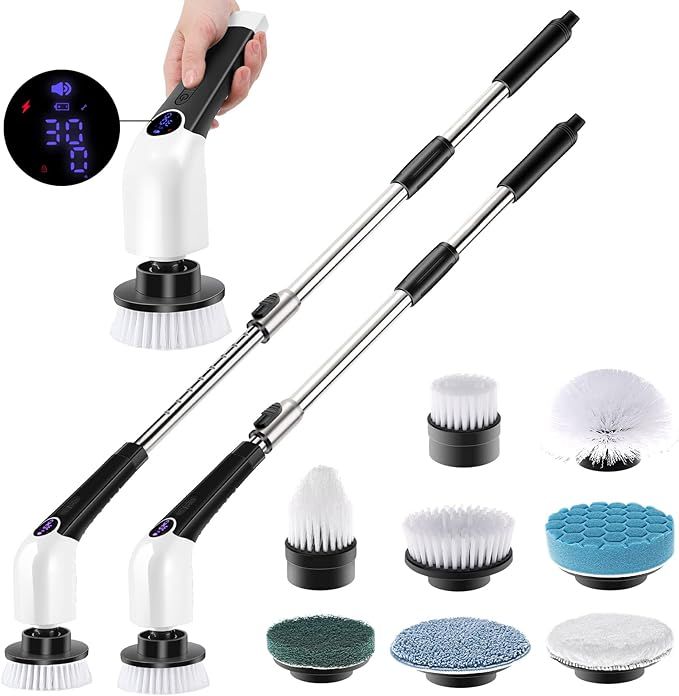 Electric Spin Scrubber, Zeskuu Cordless Power Scrubber with 8 in 1 Replaceable Brush Heads and Ad... | Amazon (CA)