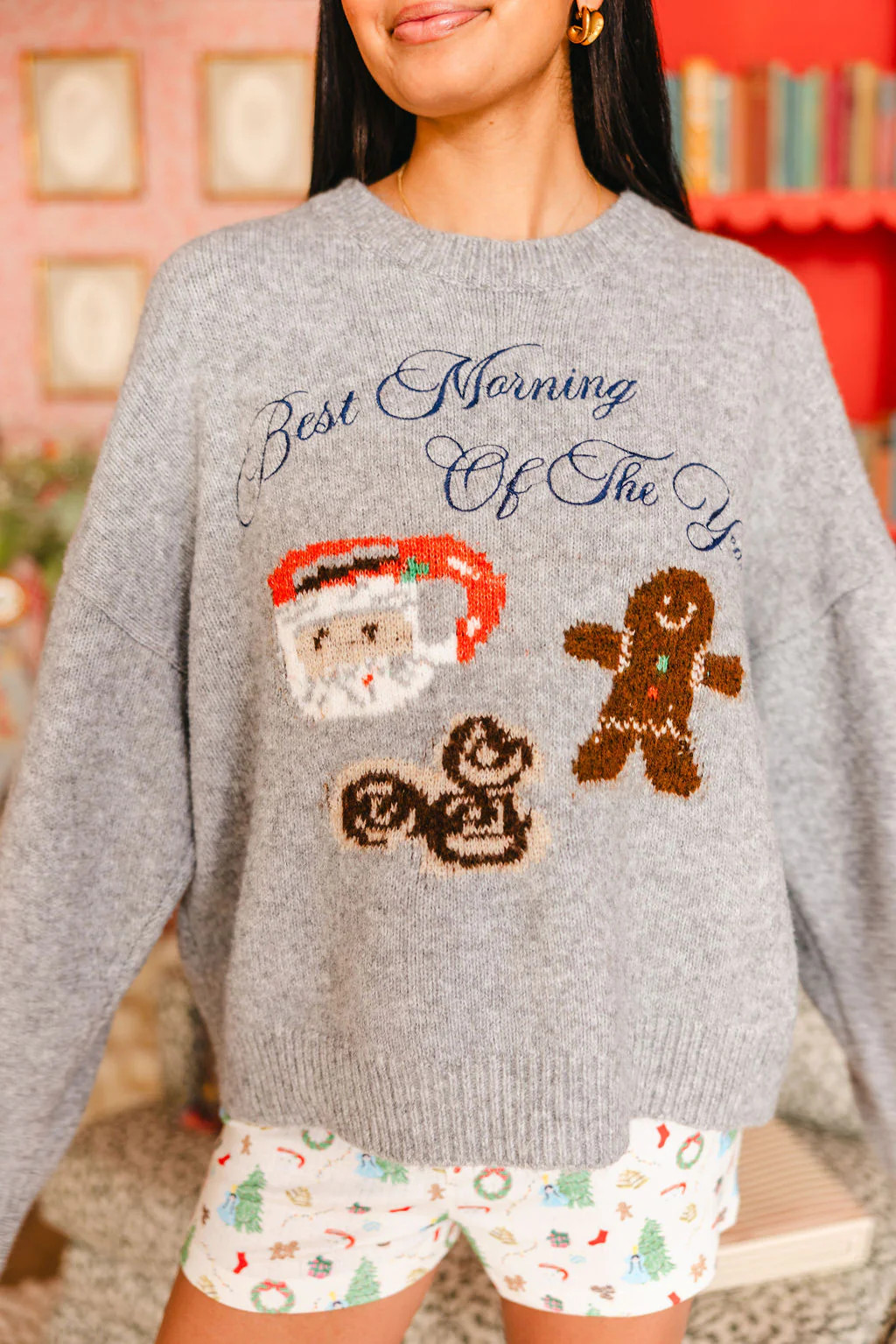 "Best Morning Of The Year" Sweater | Grey | Shop Talulah