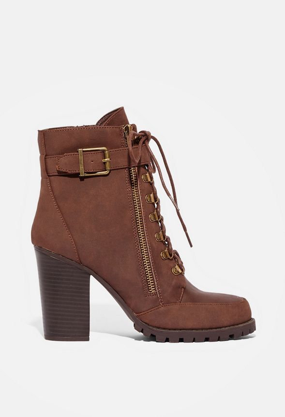 Pracida Lace-Up Ankle Bootie | JustFab