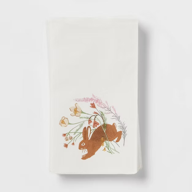 16ct Bunny Disposable Napkin Off-White - Threshold™ | Target