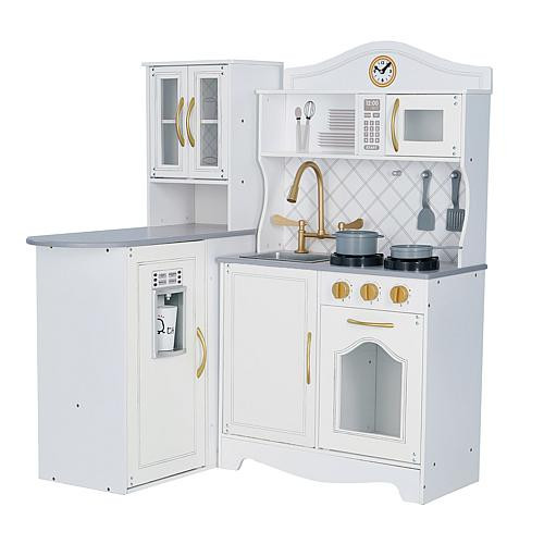 Teamson Kids Little Chef Upper East Retro Play Kitchen, White | HSN