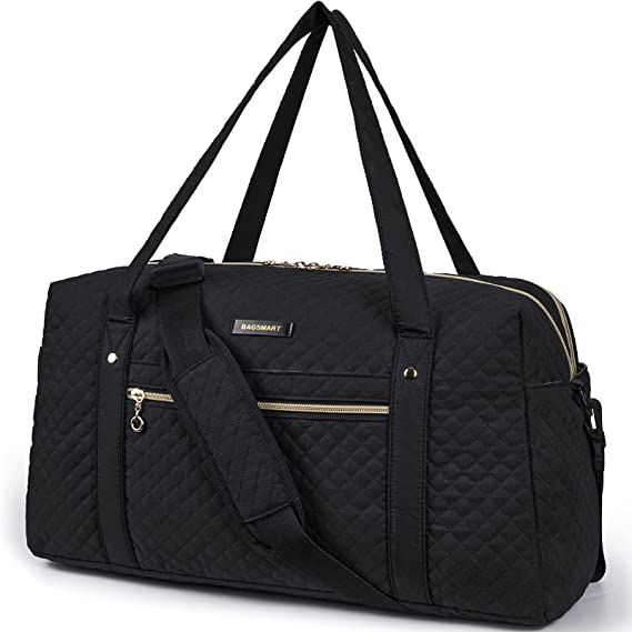 Travel Duffle Bag, BAGSMART Weekender Overnight Bag for Women Large Carry On Bag with Laptop Comp... | Amazon (US)