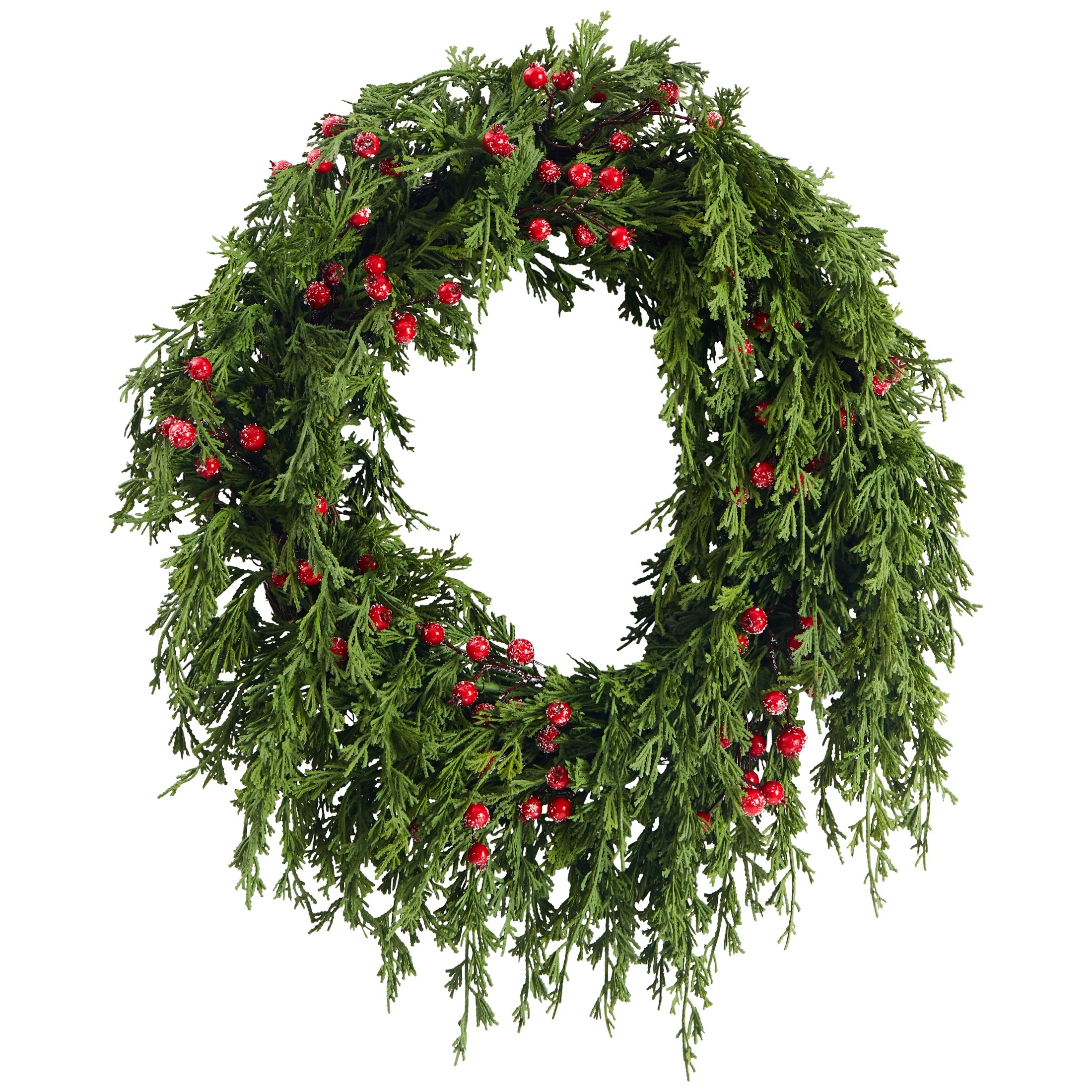 My Texas House Red Berry Wreath, 20 Inch - Walmart.com | Walmart (US)