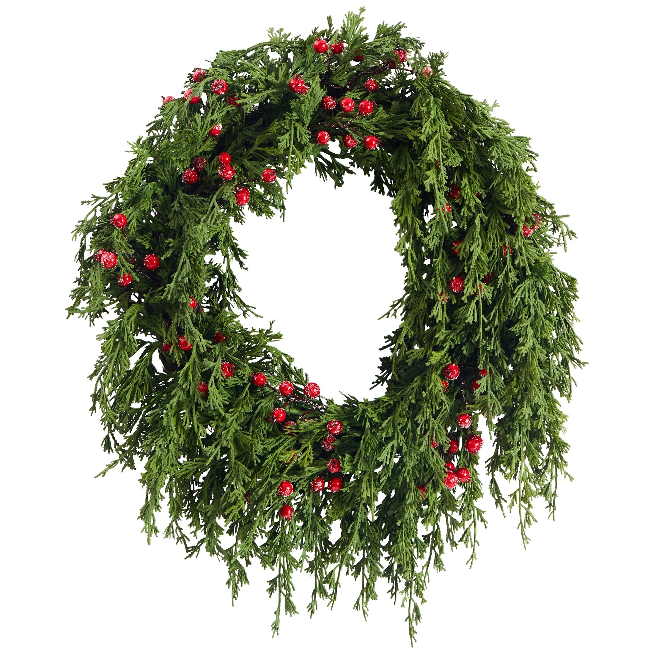 My Texas House Red Berry Wreath, 20 Inch | Walmart (US)