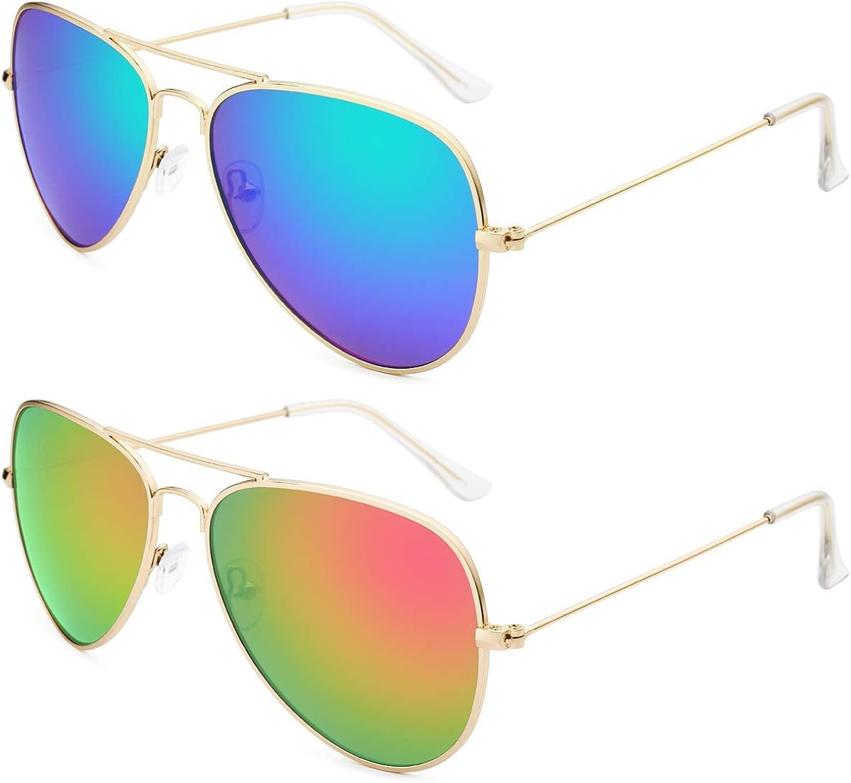 Livhò Sunglasses for Men Women Aviator Polarized Metal Mirror UV 400 Lens Protection | Amazon (US)