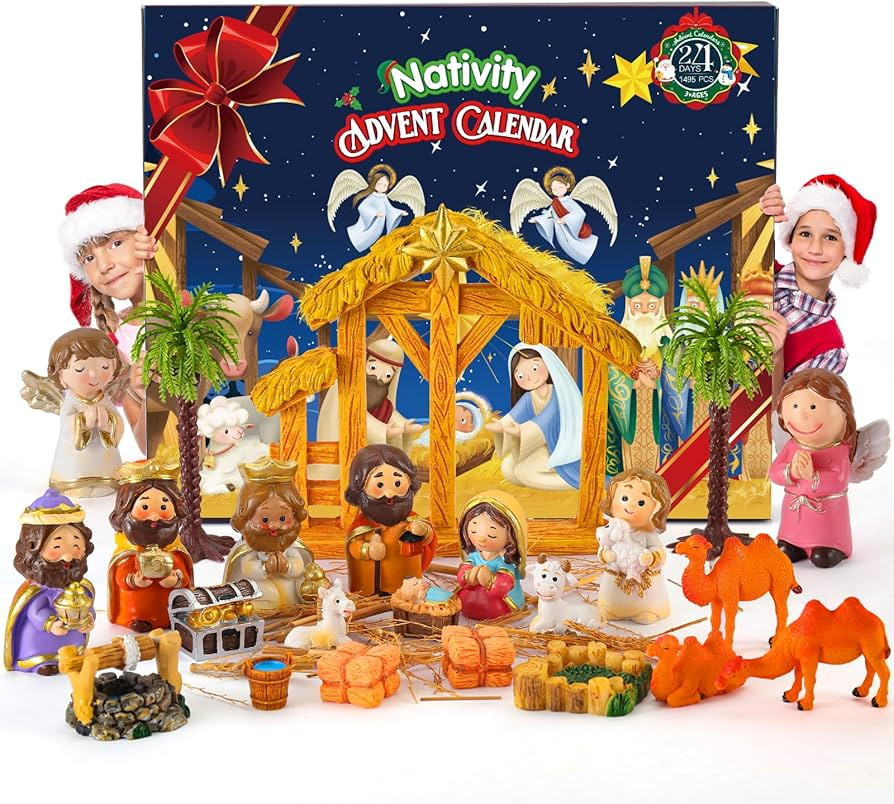 Nativity Advent Calendar 2025, 24-Day Christmas Advent Calendar for Boys Girls Kids Teens Adults,... | Amazon (US)