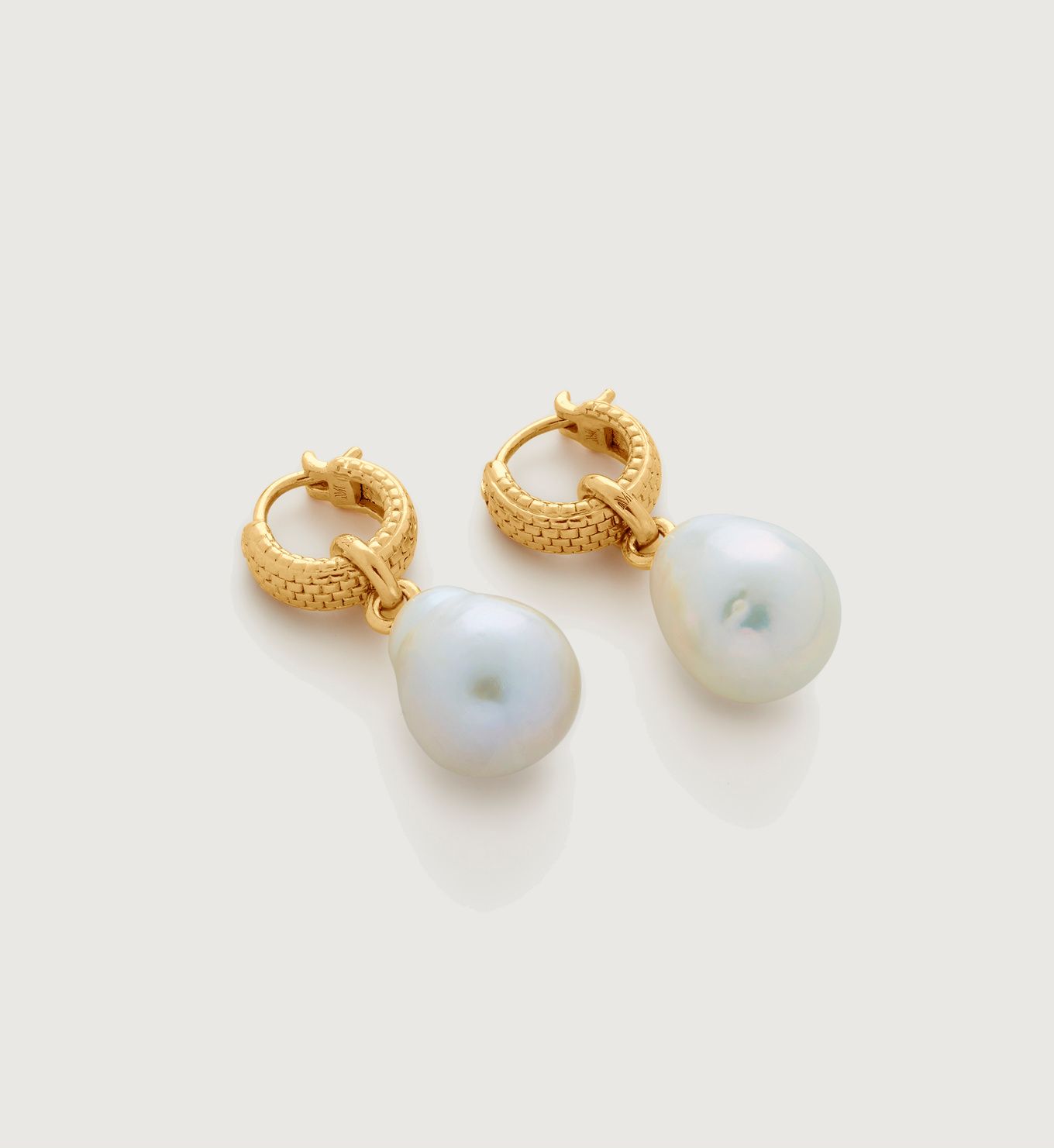 Baroque Pearl Heirloom Huggie Earrings | Monica Vinader (Global)