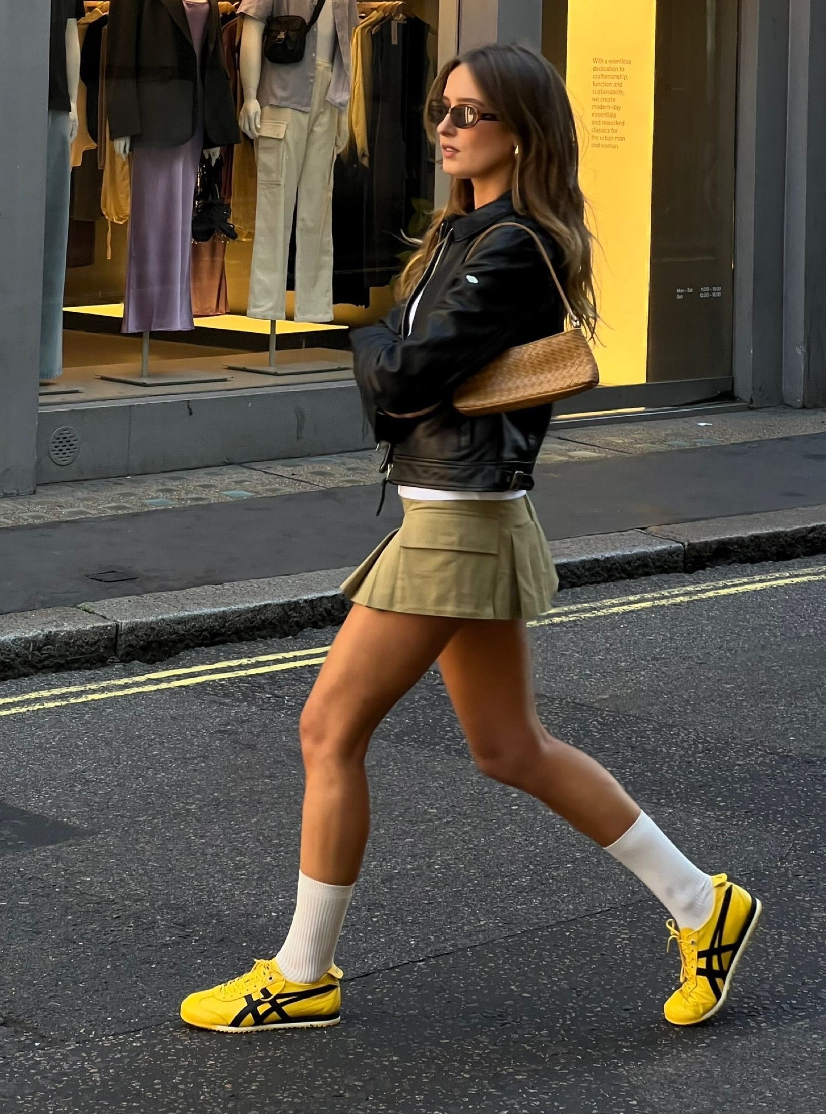 Onitsuka tiger, zara, Cos, Superdry, Djerf avenue, Madewell, kicks crew, H&M, & Other stories, Arket, Reformation, Anthropologie, Bottega veneta, St. agni, pleated skort, leather jacket, baguette bag, shoulder bag, yellow trainers, pleated skirt, transitional outfit, autumn fit, fall fashion, street style, autumn wardrobe, style inspiration 

#LTKeurope #LTKSeasonal #LTKstyletip