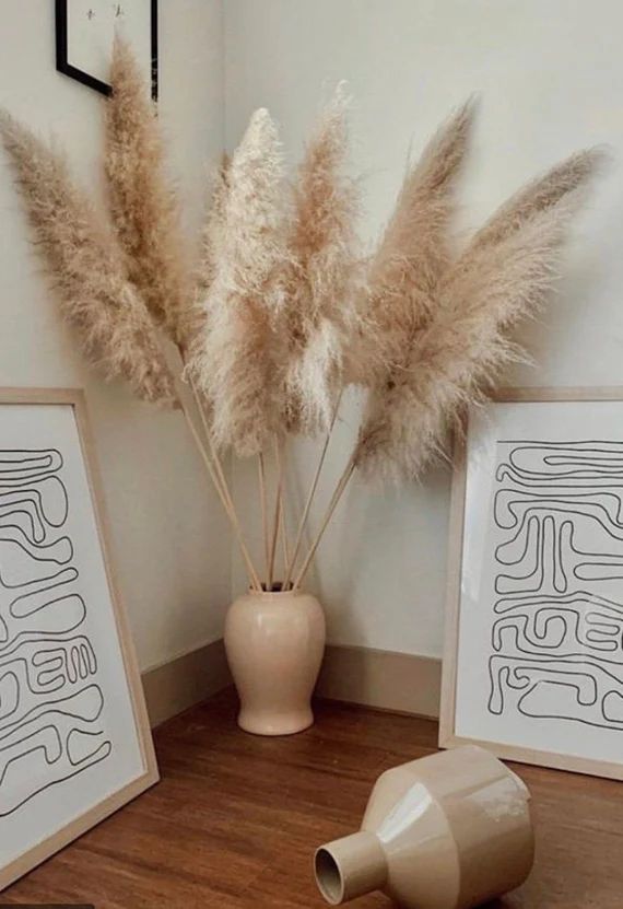 Read the full title
    3 Extra Large Dried Pampas Grass 4ft | Dried Flowers For Interior Decorat... | Etsy (US)