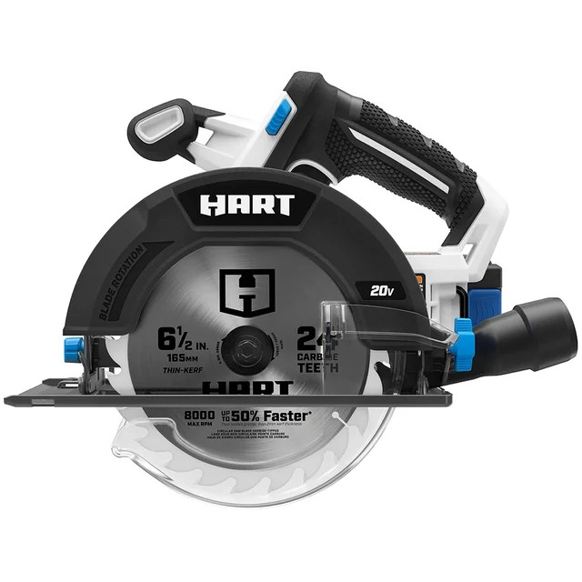 HART 20-Volt Cordless 6 1/2-inch Circular Saw Kit (1) 20-Volt 4.0Ah Lithium-Ion Battery | Walmart (US)