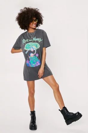 Rick and Morty Graphic T-Shirt Dress | Nasty Gal (US)