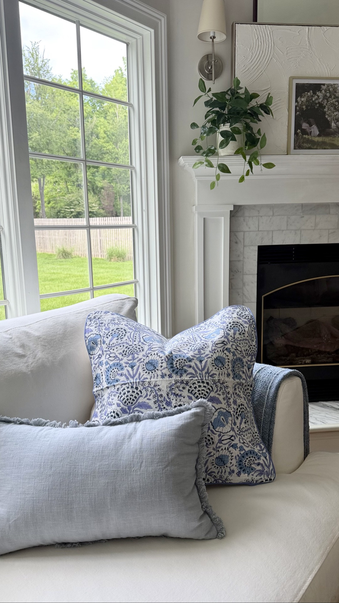How to Achieve a COOL Grandmillenial / Cottagecore Home Aesthetic this Summer Using Throw Pillows! ☀️

👉🏻 Pair a solid linen accent pillow with a bold, colorful patterned pillow 
👉🏻 Be sure to repeat one color in both pillows so they tie together!
✨ If you’re feeling adventurous, you can definitely mix a second patterned pillow into the combo! 

.
.
summer home decorating tips 
interior design tips
light blue & white throw pillow inspo
coastal style accent pillows 
#summerdecor #summerhome #coastalstyle  #affordabledecor #beachhousestyle #grandmillenial #cottagecore

#LTKdayinmylife #LTKSeasonal #LTKHome