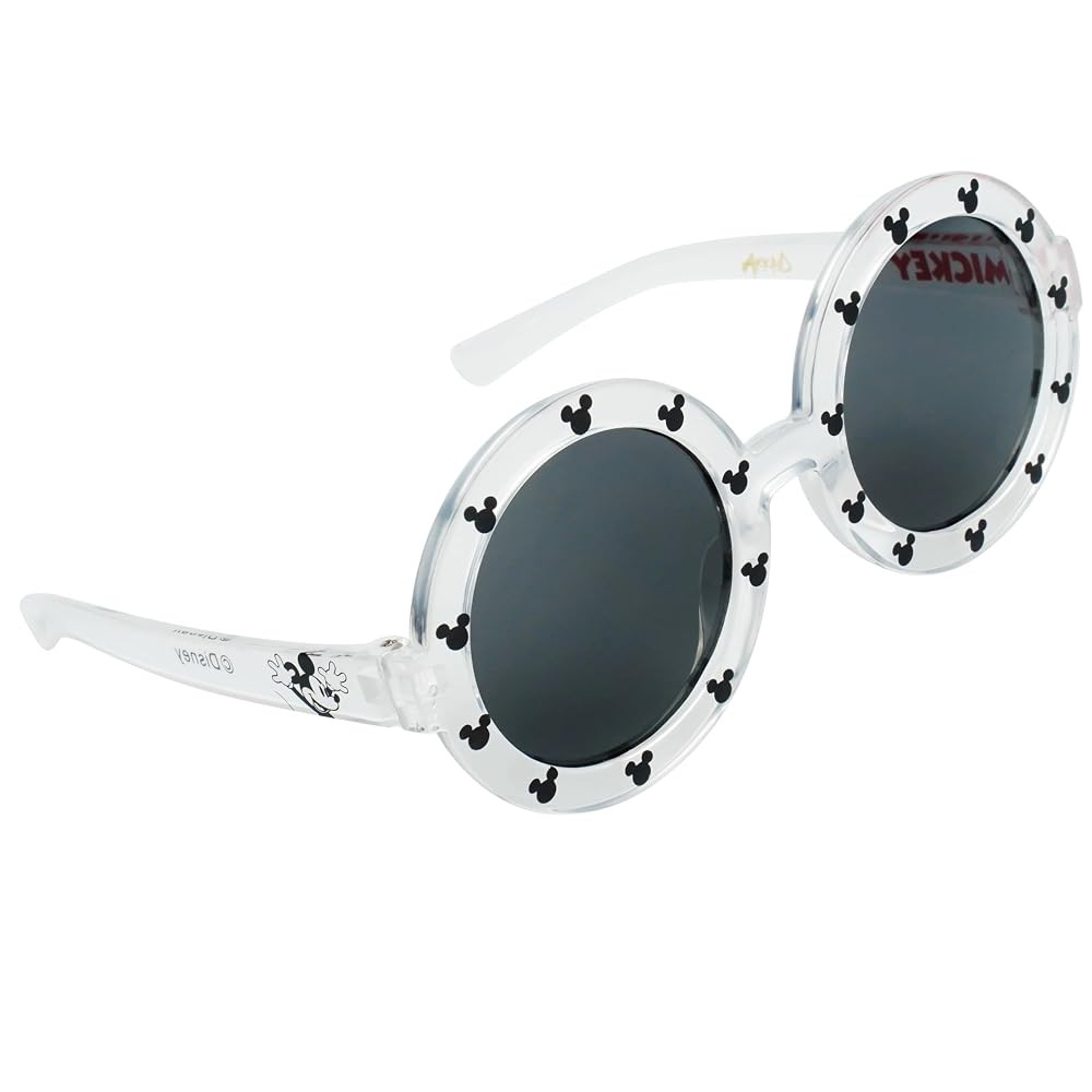 ARKAID Official Disney Kids Sunglasses | Mickey Mouse Clear Round Frames | UV 400 | One Size Fits... | Amazon (US)