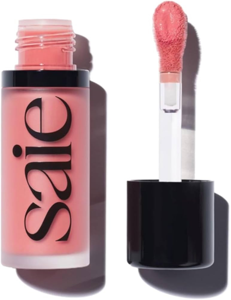 Saie Dew Blush - Lightweight Liquid Blush with a Blendable + Buildable Cream Finish - Dewy Cheek Tint with Doe Foot Wand Makeup Applicator - Neutral Pink Blush - Sweetie (.40 oz) | Amazon (US)