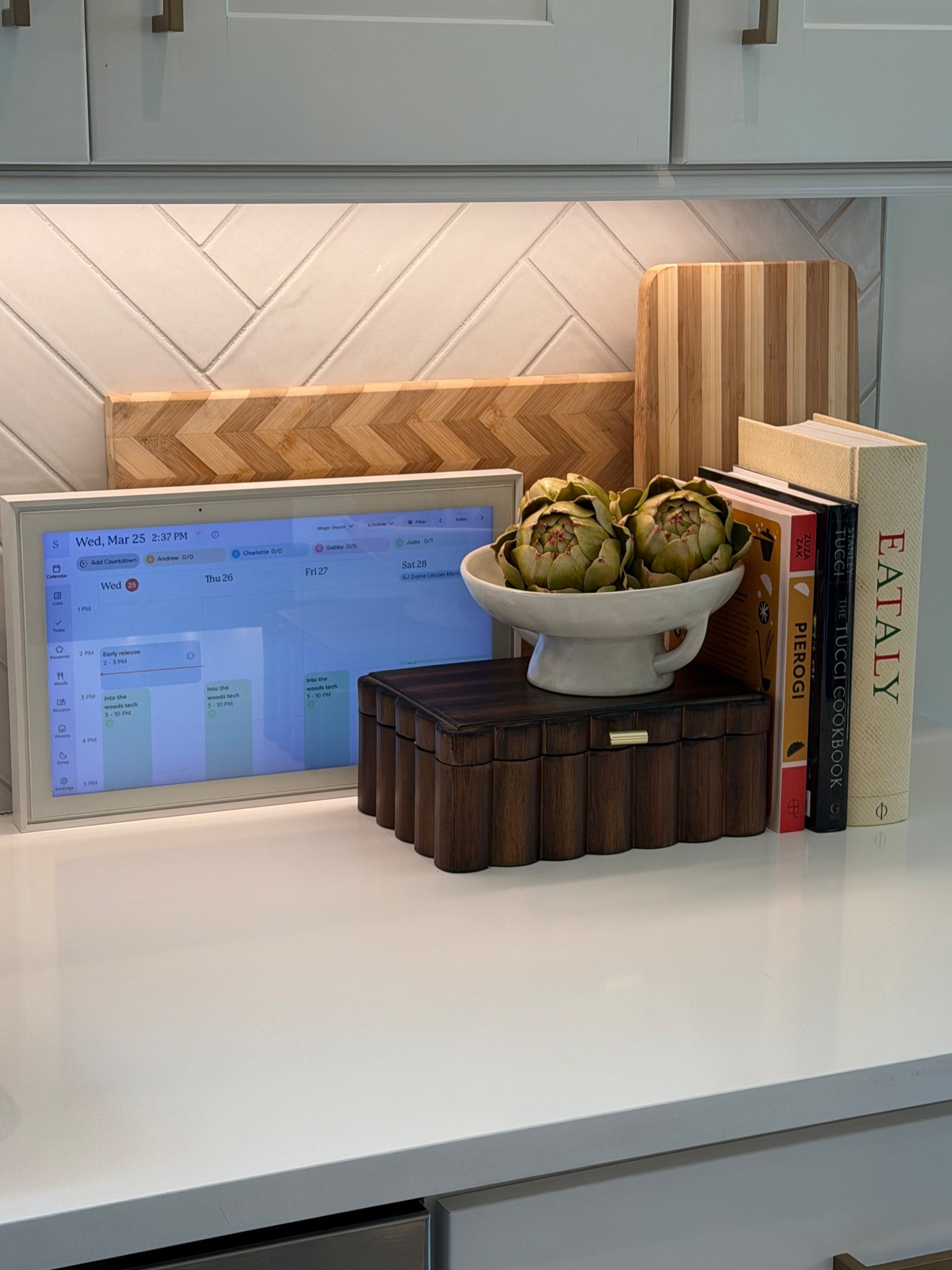 Kitchen corner styling with functional decor 