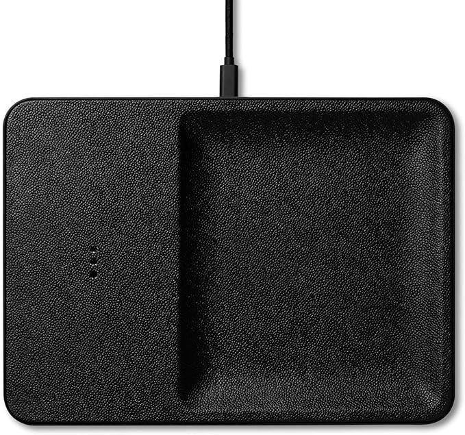 Courant Catch:3 Classics - Italian Leather Wireless Charging Station and Valet Tray (Black) - Com... | Amazon (US)