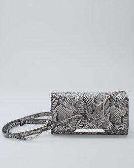 Snake-Embossed Crossbody Clutch | White House Black Market