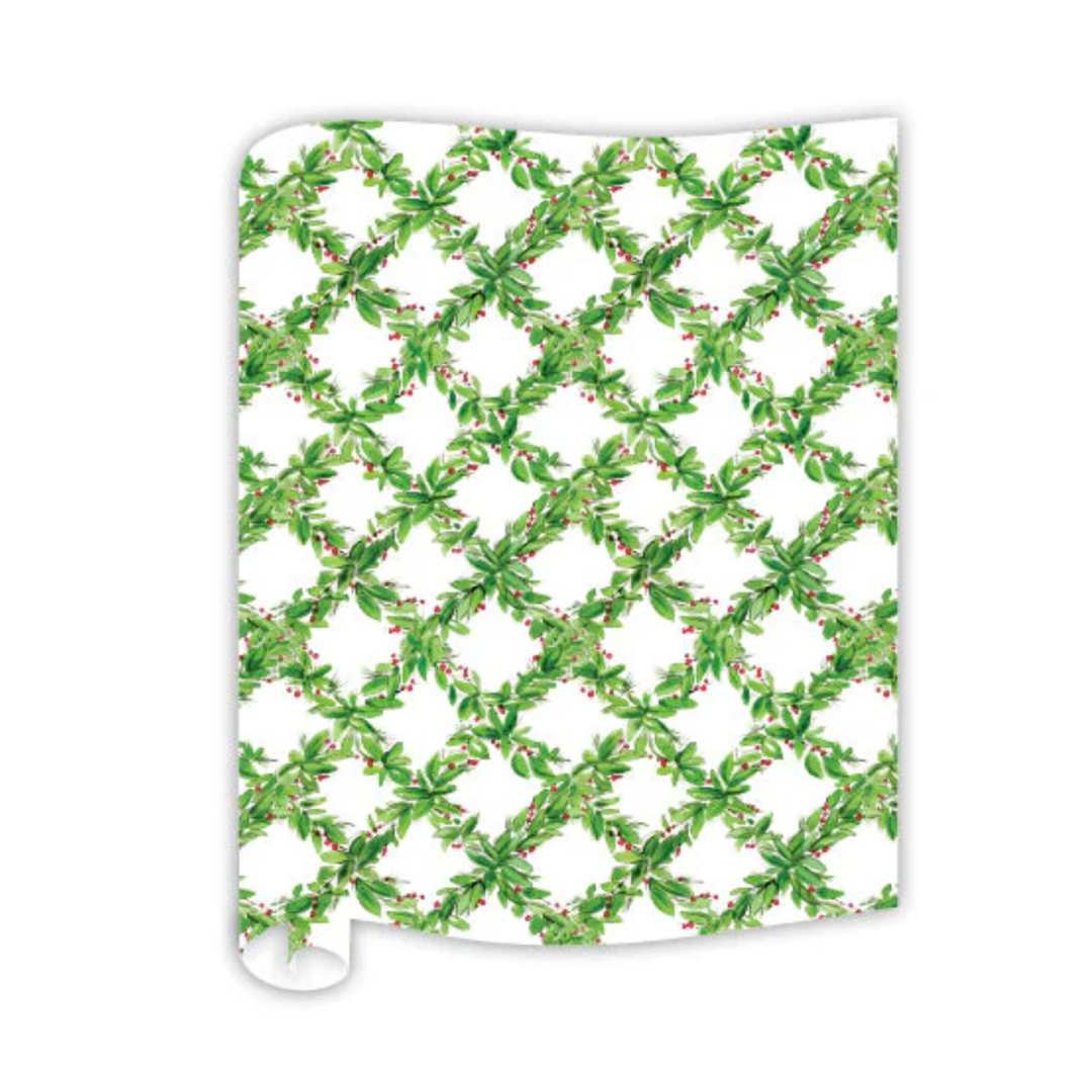 Holly Berry Trellis Table Runner - 20" x 12' | Sophistiplate
