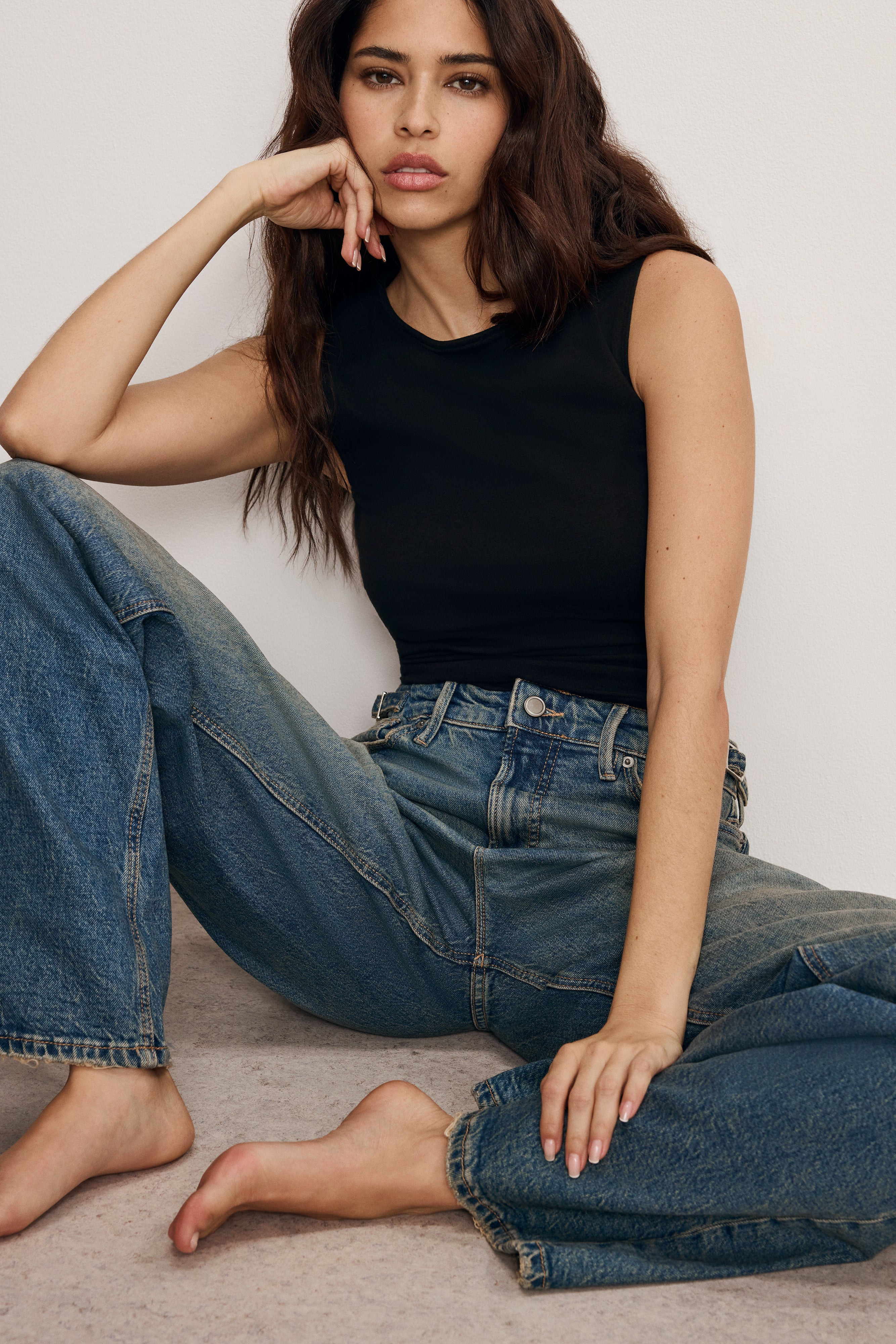 GOOD EASE RELAXED JEANS | INDIGO738 - GOOD AMERICAN | Good American