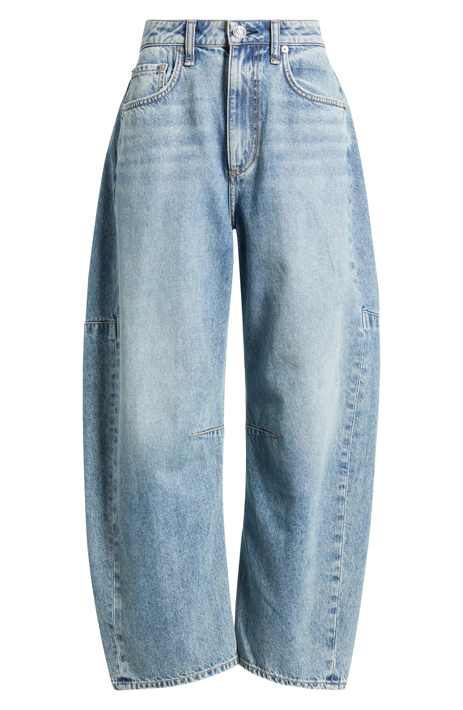 Charlie Super High Waist Crop Barrel Jeans | Nordstrom