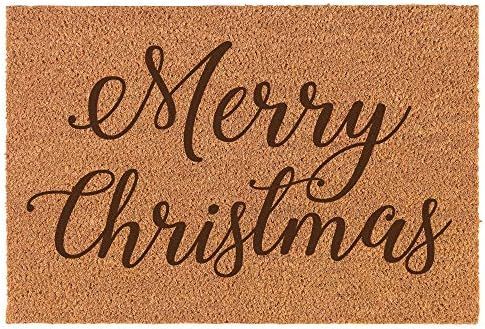 Coir Entry Doormat Door Mat Merry Christmas Script | Amazon (US)