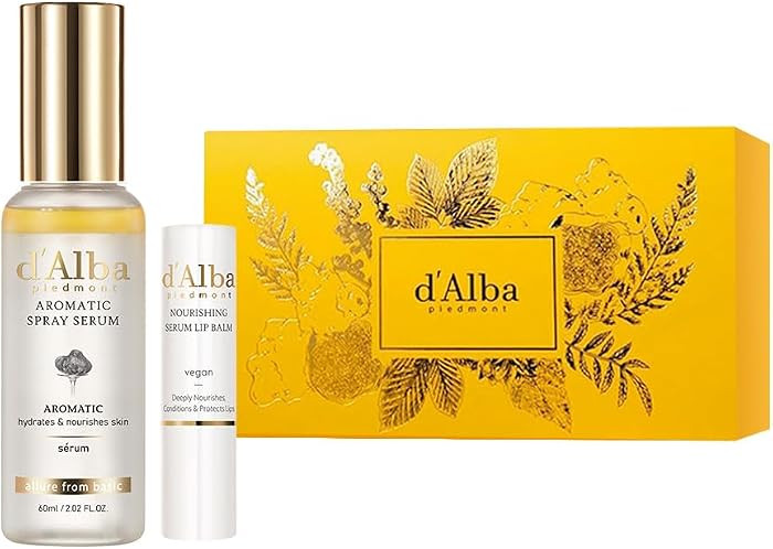 d'alba Piedmont White Truffle Vegan Gift Set, First Aromatic Spray Serum and Nourishing Lip Balm ... | Amazon (US)
