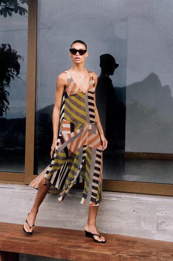 PATCHWORK PRINT DRESS | Zara US