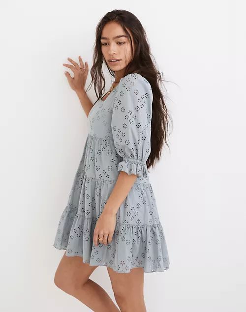 Eyelet Lizzie Babydoll Dress | Madewell