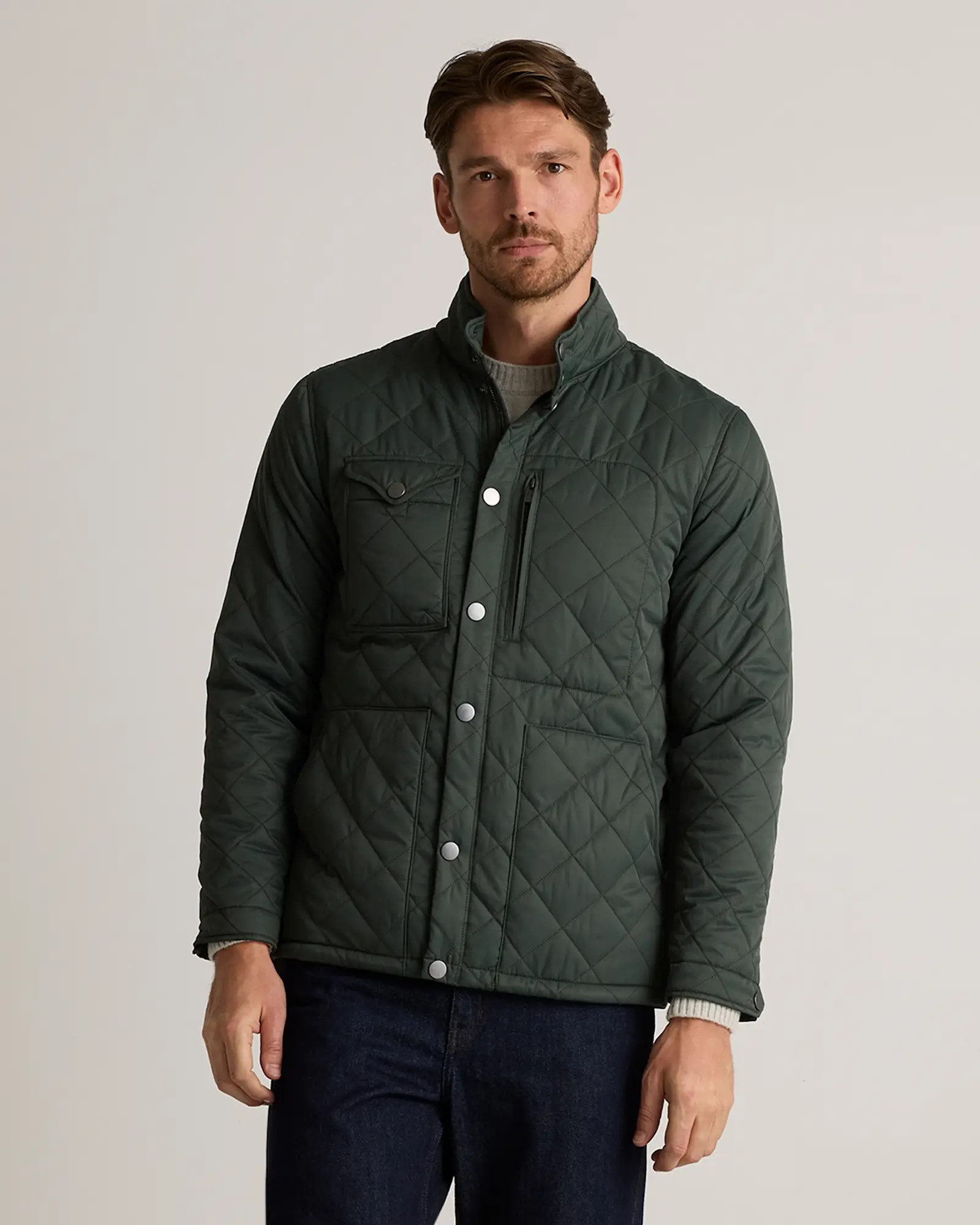 Featherless Quilted Utility Jacket in Verdant Pine | Quince