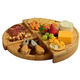 13 in. Florence Transforming Bamboo Cheese Board Set CB41 - The Home Depot | The Home Depot