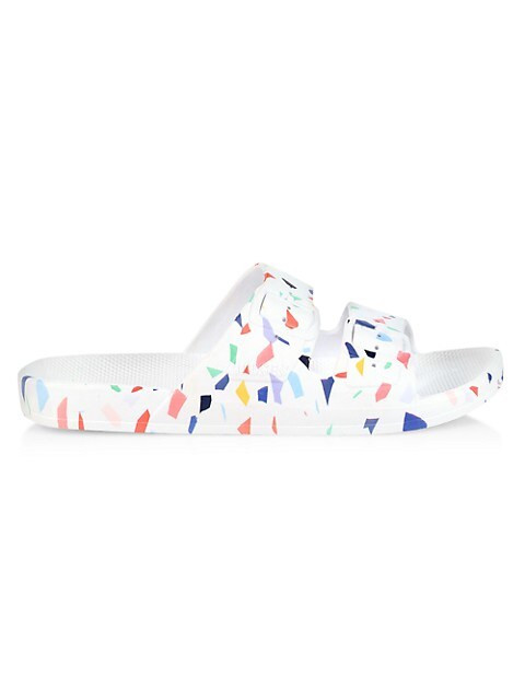 Terrazzo Two-Strap Slides | Saks Fifth Avenue