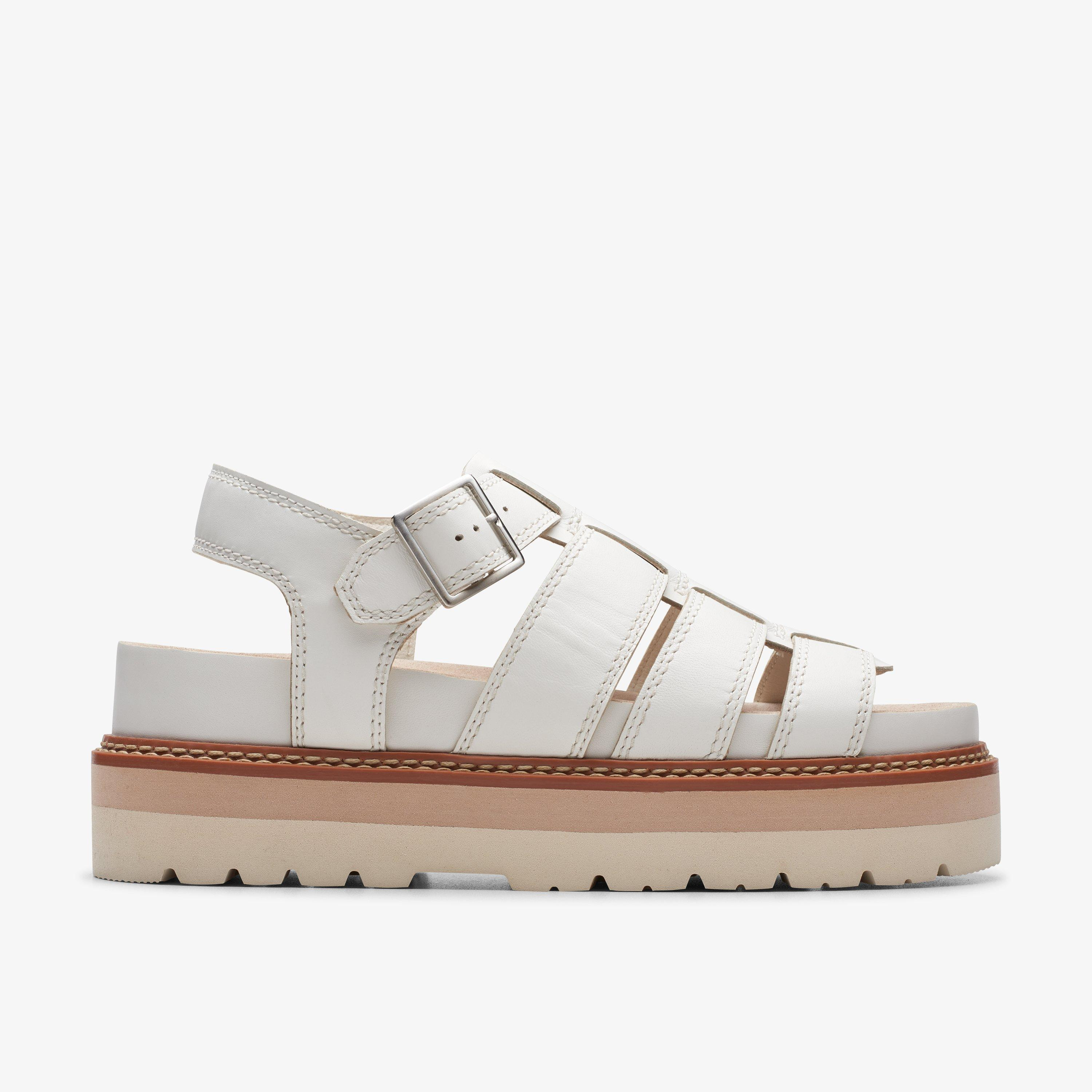 WOMENS Orianna Twist Off White Leather Wedges | Clarks US | Clarks (US)