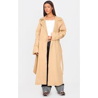 Camel Structured Trench Coat | PrettyLittleThing US