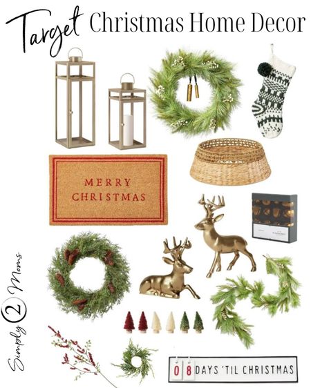Check out the 2023 Christmas decor from Target. Wreaths, garlands, gold reindeer and lanterns. Bells, door mats and tree collars. #christmas #target

#LTKHoliday #LTKSeasonal #LTKhome