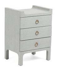 19x15x26 Fulham Linen Wrapped Mahogany Nightstand | TJ Maxx