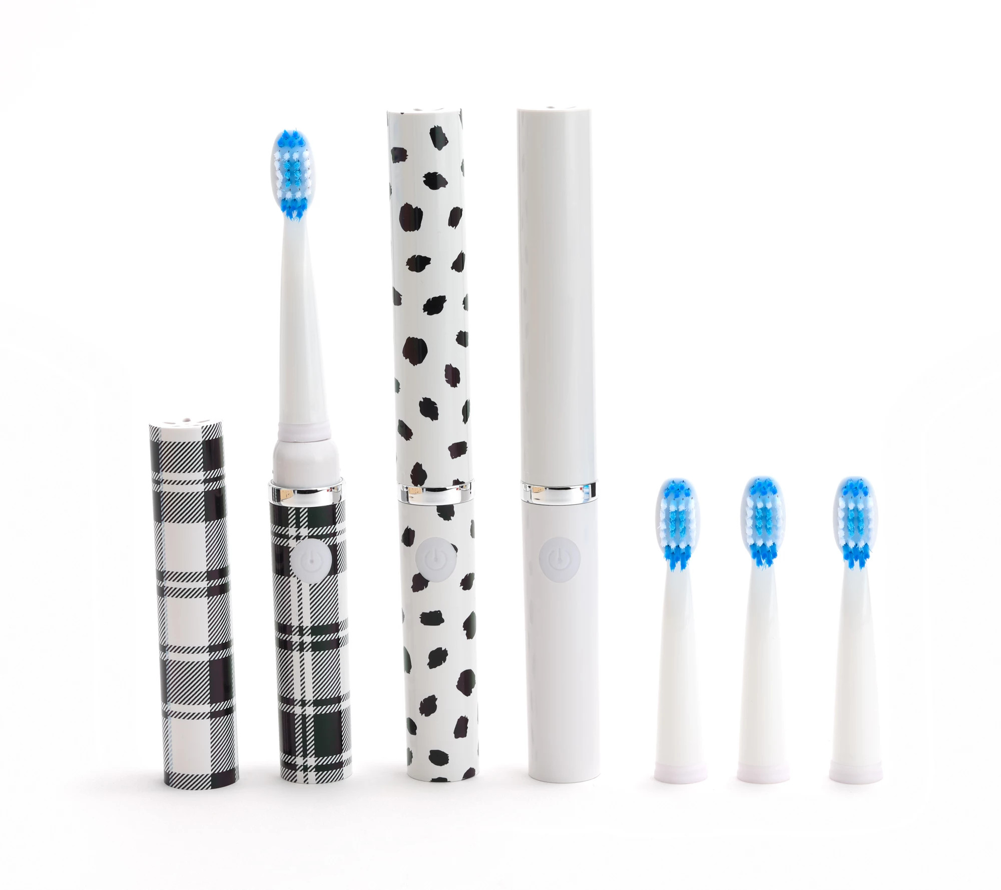 Pop Sonic Set of 3 GoSonic Toothbrushes w/ 6 Brush Heads - QVC.com | QVC