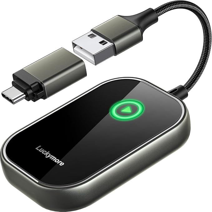 Luckymore Wireless Carplay Adapter, Converts Wired to Wireless Carplay Dongle for Wireless Contro... | Amazon (US)