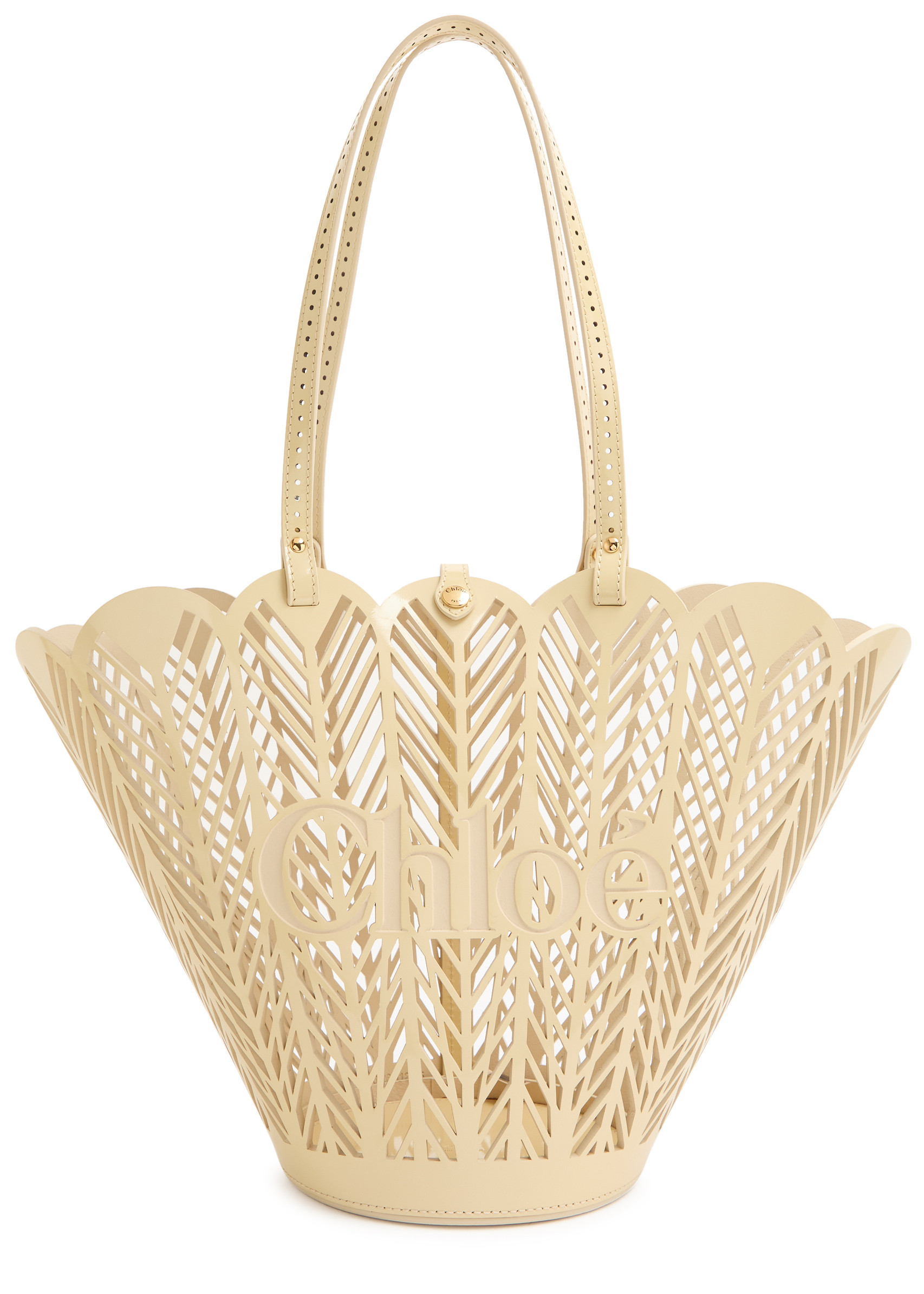 Soleil patent leather basket bag | Harvey Nichols