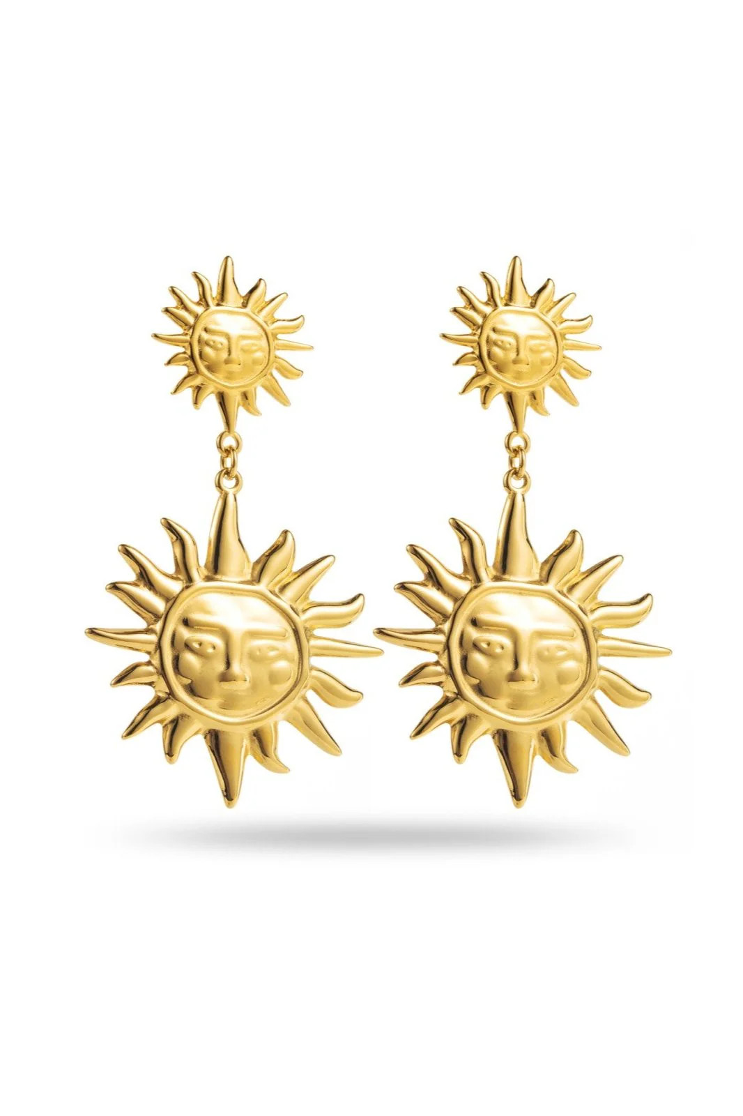 Double Sun Pendant Earrings | outdazl