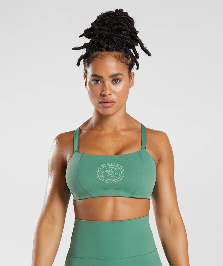 Gymshark Legacy Sports Bra - Hoya Green | Gymshark US