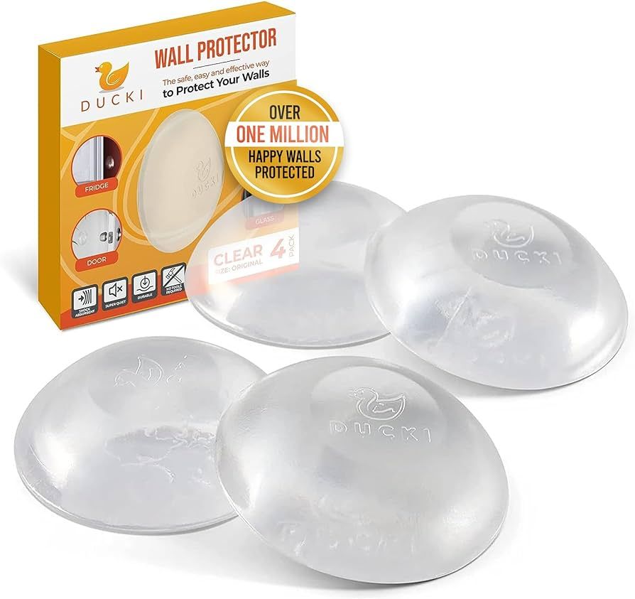Wall Protectors - 4 Pack Clear Self Adhesive, Reusable Solution for Stopping Damage & Noise from ... | Amazon (US)