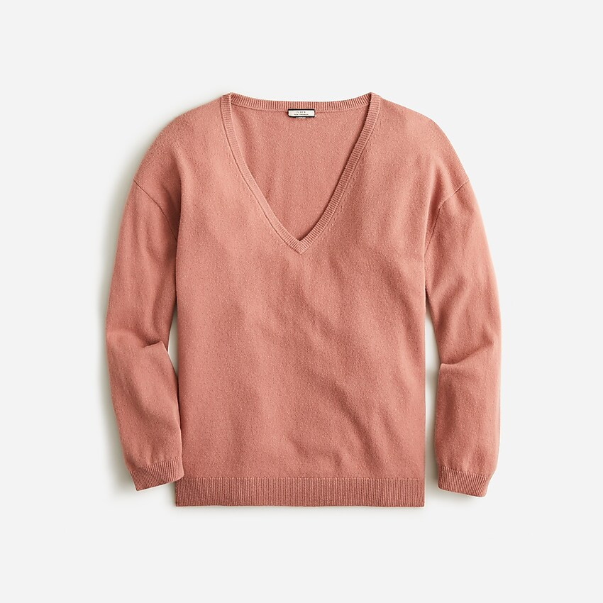 Cashmere relaxed V-neck sweater | J. Crew US