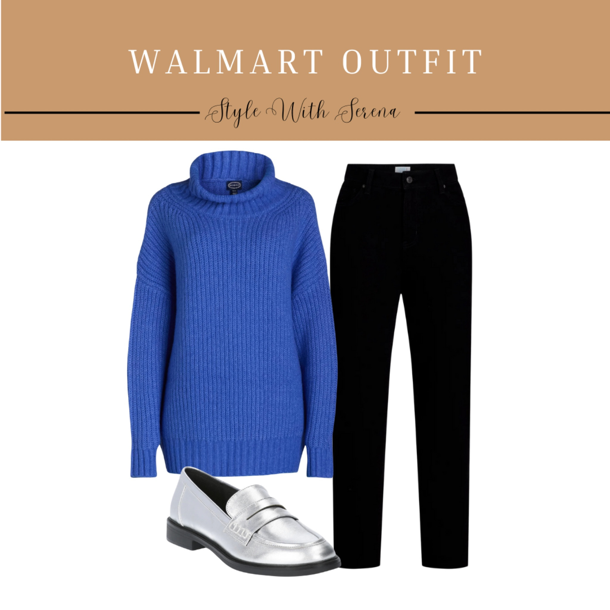 Walmart outfit, Walmart fashion, sweater, turtleneck, jeans, denim, loafers 

#LTKShoeCrush #LTKFindsUnder50 #LTKSeasonal