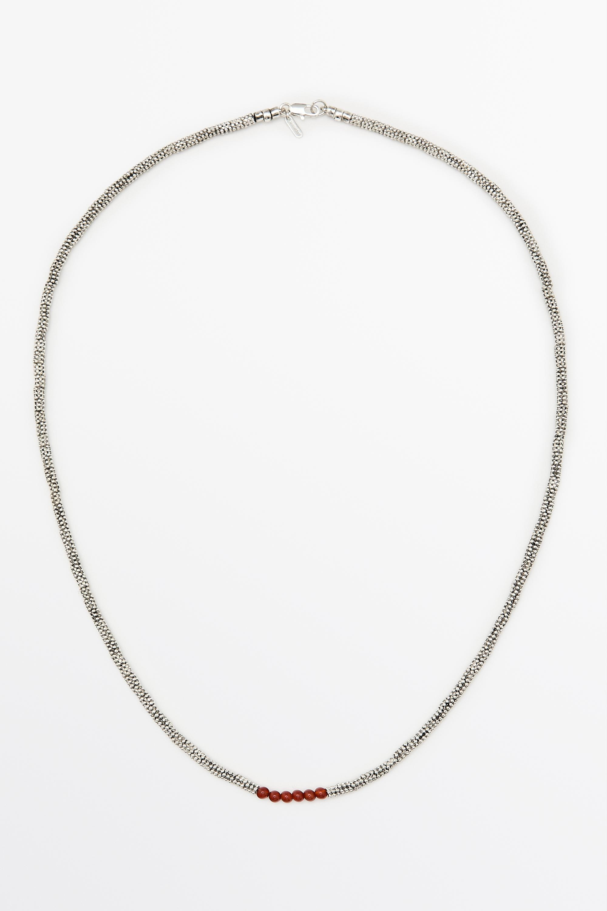 Mixed bead detail necklace | Massimo Dutti UK
