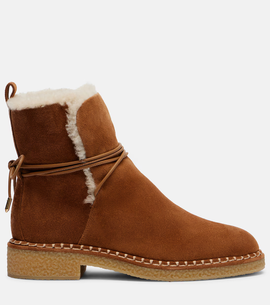 Megeve shearling-trimmed suede ankle boots | Mytheresa (US/CA)