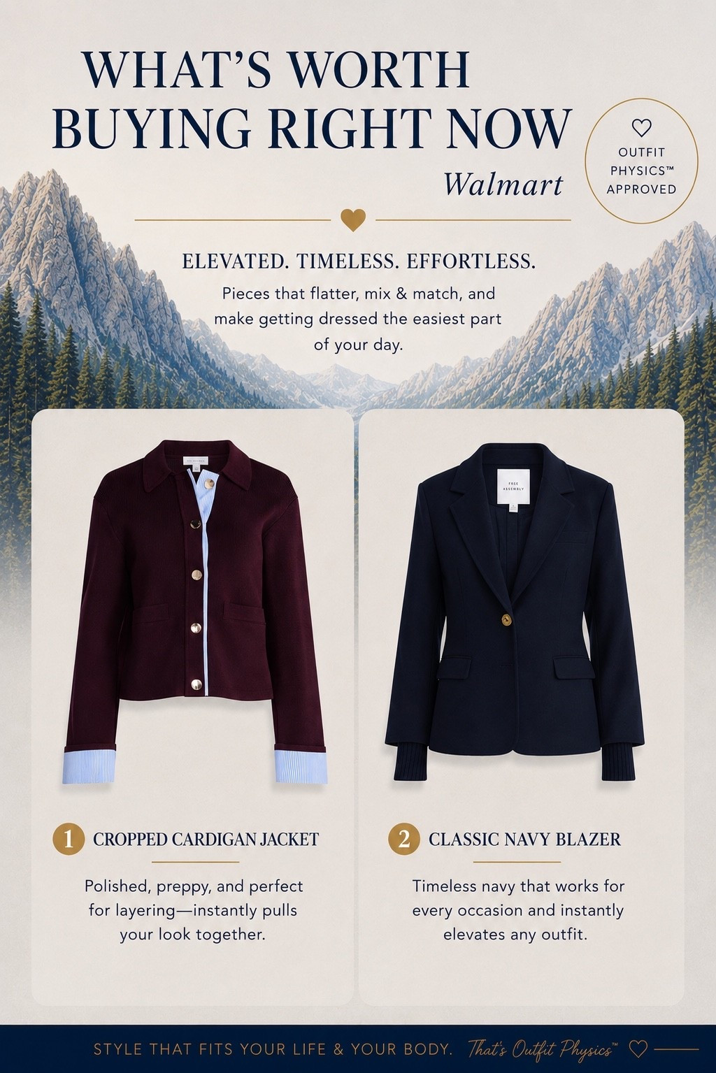 ✨Tap the bell, save and ❤️ start here over 40 fashion, midlife style, midsize fashion and luxury looks for less.  

Two Walmart pieces I think are especially worth grabbing right now 👀

The burgundy cropped cardigan jacket gives you that polished, expensive-looking layer without feeling too dressed up, and the navy blazer is one of those pieces that can instantly make jeans, trousers, or a simple dress feel pulled together.

These are the kinds of pieces I look for when I want to stay current without rebuilding my whole closet.

Buy the pieces that make everything else you own work harder.

👑 Helping you look good, feel good.-Lindsey Denver   Check back daily for belly-friendly style, confidence, and Outfit Physics™.

#LTKOver40 #LTKMidsize #LTKPlusSize
