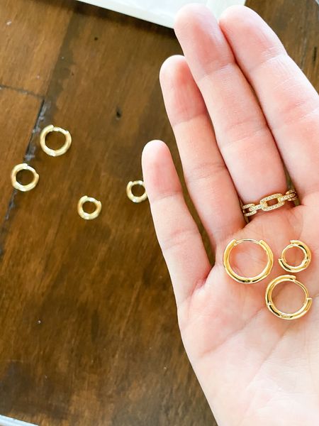 Super affordable, dainty huggies (gold hoops)! I wear these daily! 
