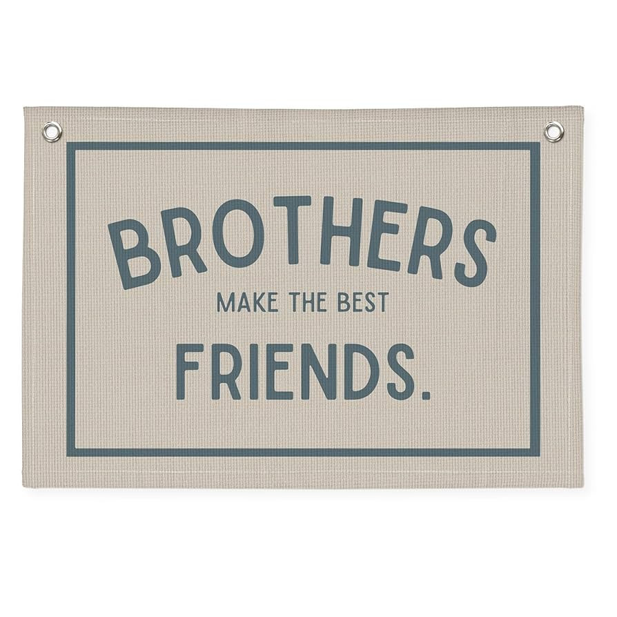 Brothers Make The Best Friends Banner, Boys Room Decor, Toddler Boy Room Decor, Linen Banner Wall... | Amazon (US)