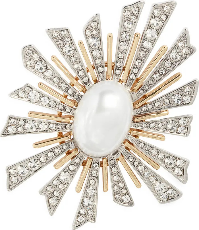 Faux Pearl Sunburst Pin | Nordstrom