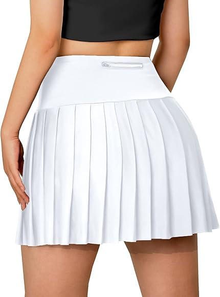 SANGTREE Women Pleated Tennis Skirt with Pockets Girls High Waisted Athletic Golf Skorts, 2 Years... | Amazon (US)